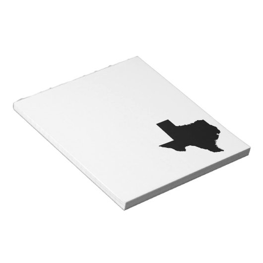 Texas in Schwarz und Weiß Notizblock (angewinkelt)