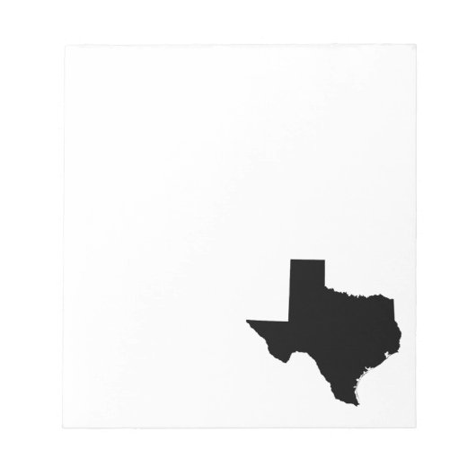 Texas in Schwarz und Weiß Notizblock (Vorderseite)