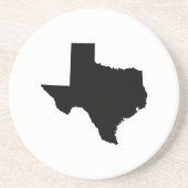 Texas in Schwarz und Weiß Sandstein Untersetzer (Vorne)