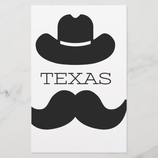 Texas in Weiß Briefpapier (Vorderseite)