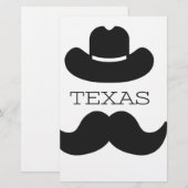 Texas in Weiß Briefpapier (Vorne/Hinten)