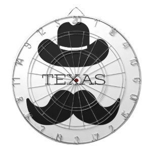 Texas in Weiß Dartscheibe