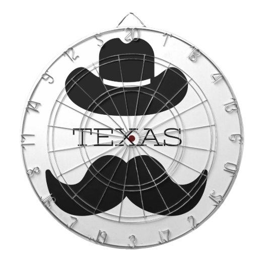 Texas in Weiß Dartscheibe (vorne)