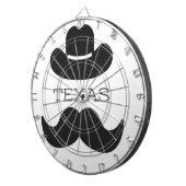 Texas in Weiß Dartscheibe (Vorderseite rechts)