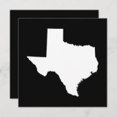 Texas in Weiß und Schwarz Einladung (Vorne/Hinten)