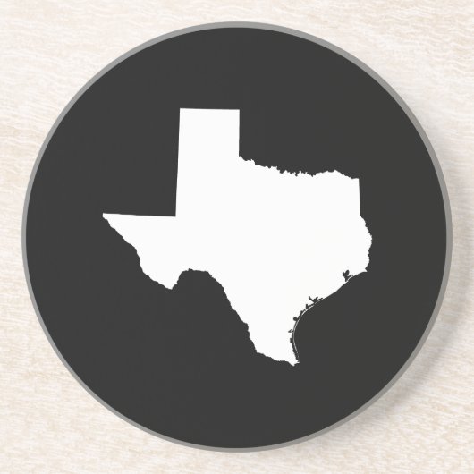 Texas in Weiß und Schwarz Getränkeuntersetzer (Vorne)
