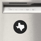Texas in Weiß und Schwarz Magnet (In Situ (Geschirrspüler))