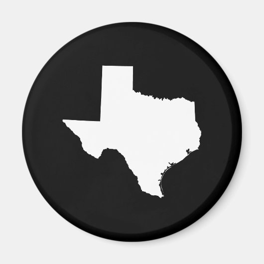 Texas in Weiß und Schwarz Magnet (Vorne)