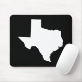Texas in Weiß und Schwarz Mousepad (Mit Mouse)
