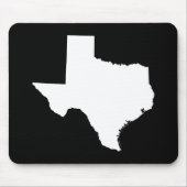 Texas in Weiß und Schwarz Mousepad (Vorne)