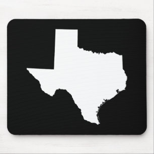 Texas in Weiß und Schwarz Mousepad
