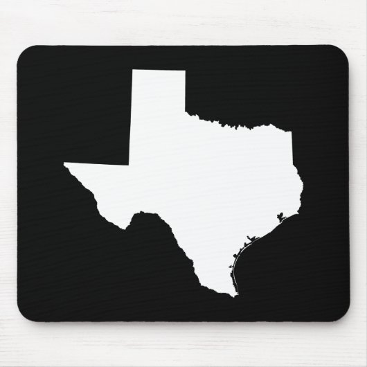 Texas in Weiß und Schwarz Mousepad (Vorne)