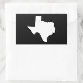 Texas in Weiß und Schwarz Rechteckiger Aufkleber (Tasche)