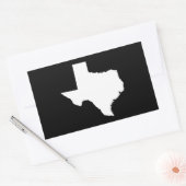 Texas in Weiß und Schwarz Rechteckiger Aufkleber (Umschlag)