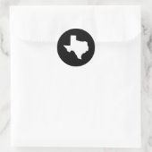 Texas in Weiß und Schwarz Runder Aufkleber (Tasche)