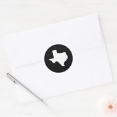 Texas in Weiß und Schwarz Runder Aufkleber (Umschlag)