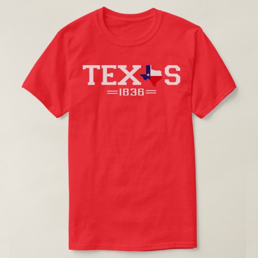Texas Independence Day 1836 Texas Flag T-Shirt (Design vorne)