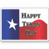 Texas Independence Day Aufkleber (Vorderseite)