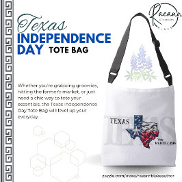 Texas Independence Day Tote Bag Tragetaschen Mit Langen Trägern