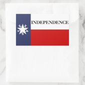 Texas Independence Lone Star Flag Rechteckiger Aufkleber (Tasche)