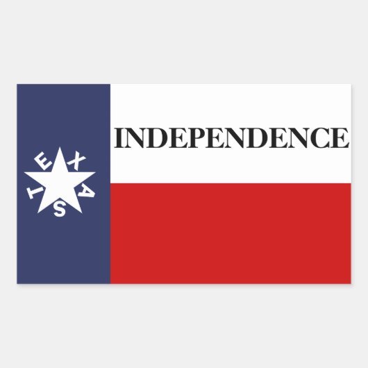 Texas Independence Lone Star Flag Rechteckiger Aufkleber (Vorderseite)