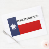 Texas Independence Lone Star Flag Rechteckiger Aufkleber (Umschlag)