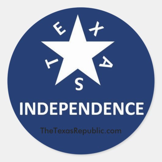 Texas Independence Sticker (Vorderseite)