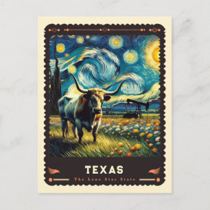 Texas   Inspiriert von Vincent Van Gogh Postkarte