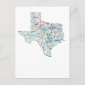 Texas Interstate Map Postcard Postkarte (Vorderseite)