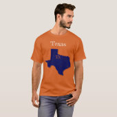 Texas Interstates [Navy Blue Design] T-Shirt (Vorne ganz)