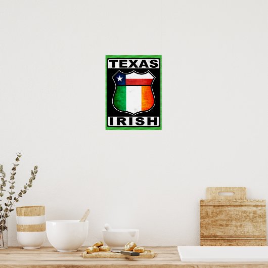 Texas Irish American Poster Print (Küche)