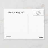 Texas ist groß postkarte (Rückseite)