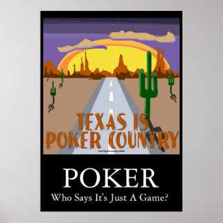 Texas ist Poker Land Poster
