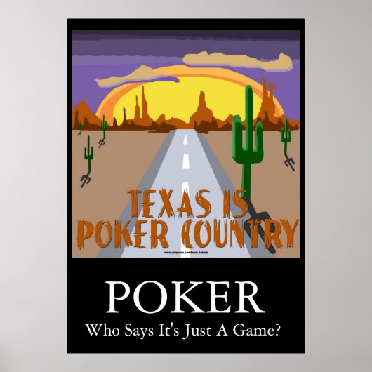 Texas ist Poker Land Poster (Vorne)