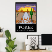 Texas ist Poker Land Poster (Heimbüro)