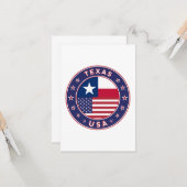 Texas Karte (Vorderseite/Rückseite Beispiel)