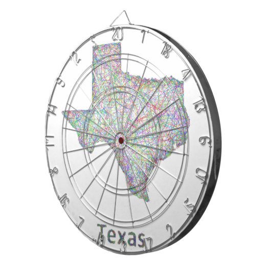 Texas-Karte Dartscheibe (Vorderseite rechts)