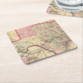 Texas-Karte durch Mitchell Rechteckiger Pappuntersetzer (angewinkelt)