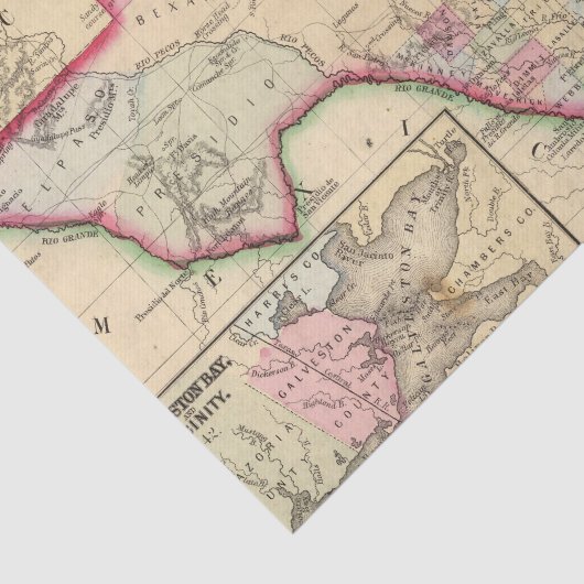 Texas-Karte durch Mitchell Seidenpapier (Ausschnitt)