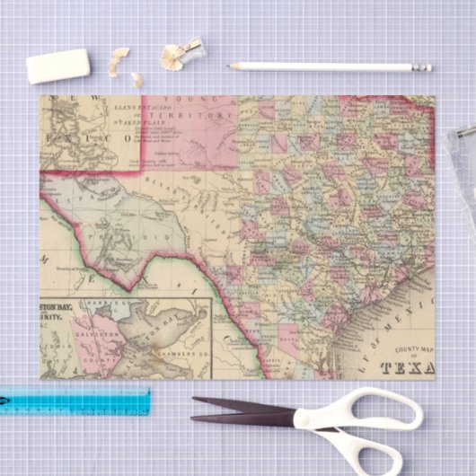 Texas-Karte durch Mitchell Seidenpapier (Handwerk)