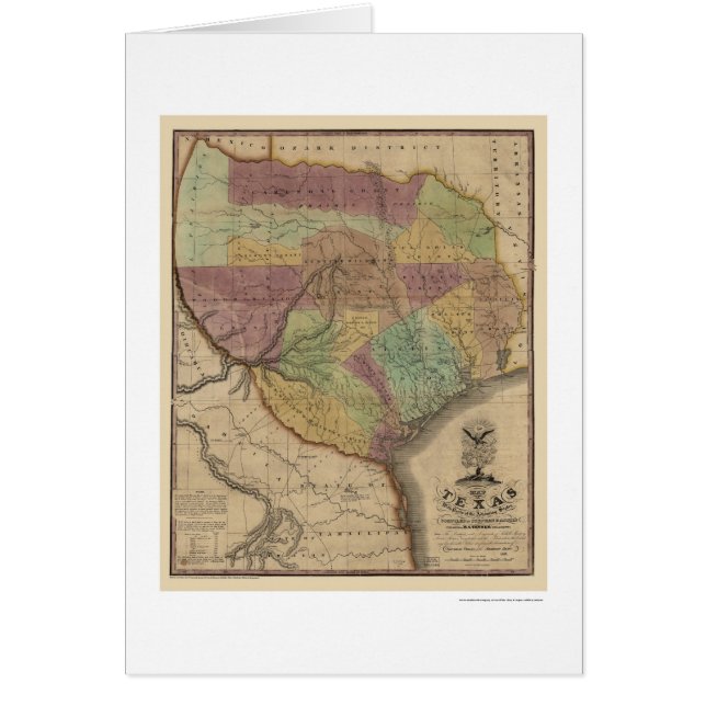 Texas-Karte durch Stephen Austin 1837 (Vorne)