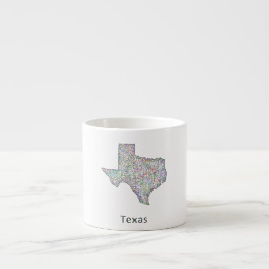 Texas-Karte Espressotasse (Vorderseite)