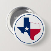 Texas Karte Flagge Knopf Button (Vorne & Hinten)