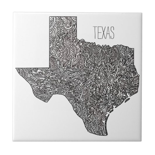 Texas-Karte Fliese (Vorderseite)