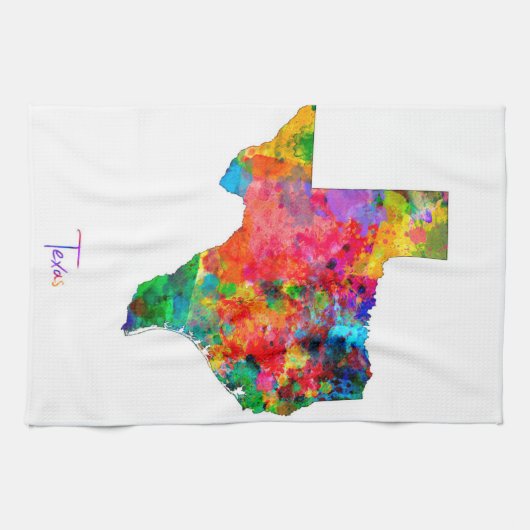 Texas-Karte Handtuch (Horizontal)