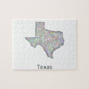 Texas-Karte Puzzle