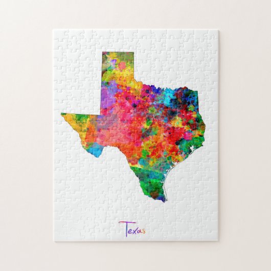 Texas-Karte Puzzle (Vertikal)