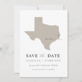Texas Karte Save the Date Vorlage (Vorderseite)