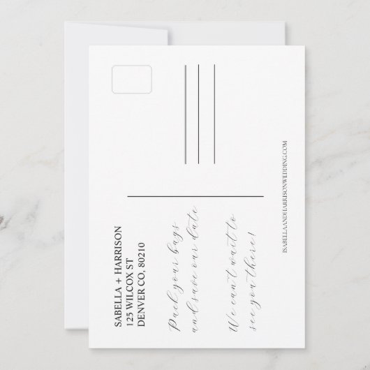 Texas Karte Save the Date Vorlage (Rückseite)