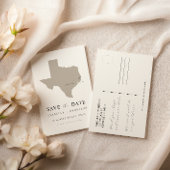 Texas Karte Save the Date Vorlage